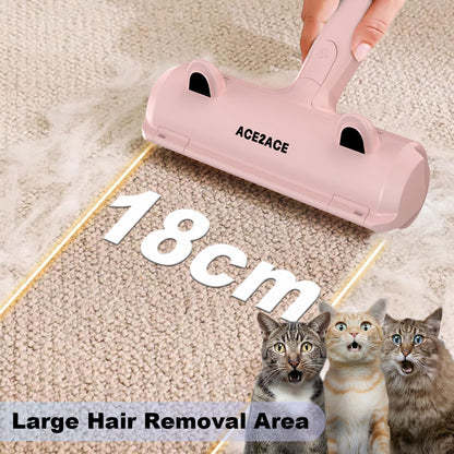ACE2ACE Pet Hair Remover, Reusable Lint Roller for Cat and Dog Hair, White | Self Clean Cat Hair Remover with Dust Bin, Dog Hair Remover for Couch, Furniture, Carpet, Sofa and Bedding