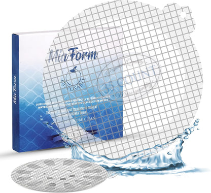 35 Pack Hair Catcher Shower Drain Disposable Mesh Stickers (Round)