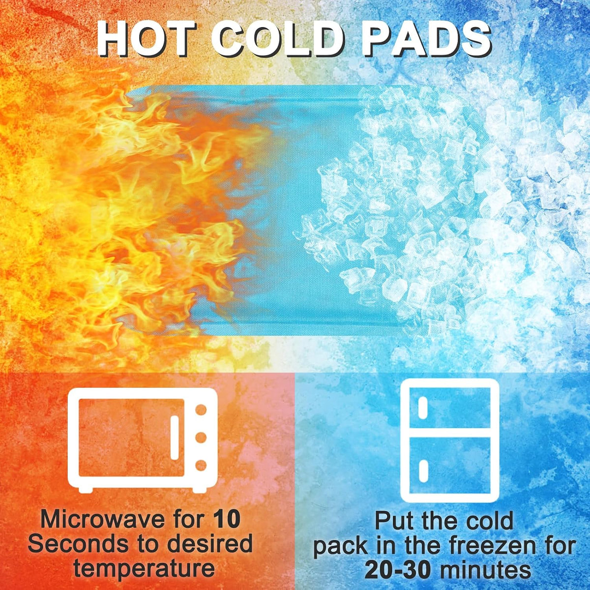 Reusable Small Ice Packs - Hot & Cold Mini Gel Cold Packs for Injuries, Sinus Relief, Tired Eyes, Headaches, First Aid, Pain Relief, Wisdom Teeth, Face - 6 Packs