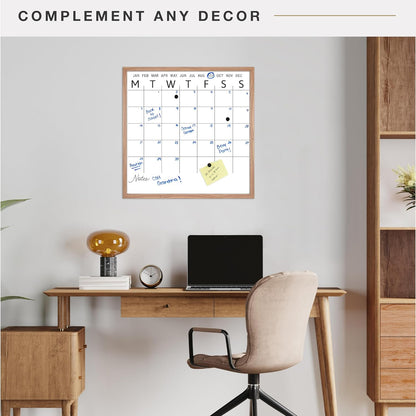 MCS Dry Erase Weekly Meal Planner Black Framed Calander Whiteboard, 11x24 | Dry Erase Weekly Meal Planner Black Framed Calander Whiteboard Frame, 11x24 Inch