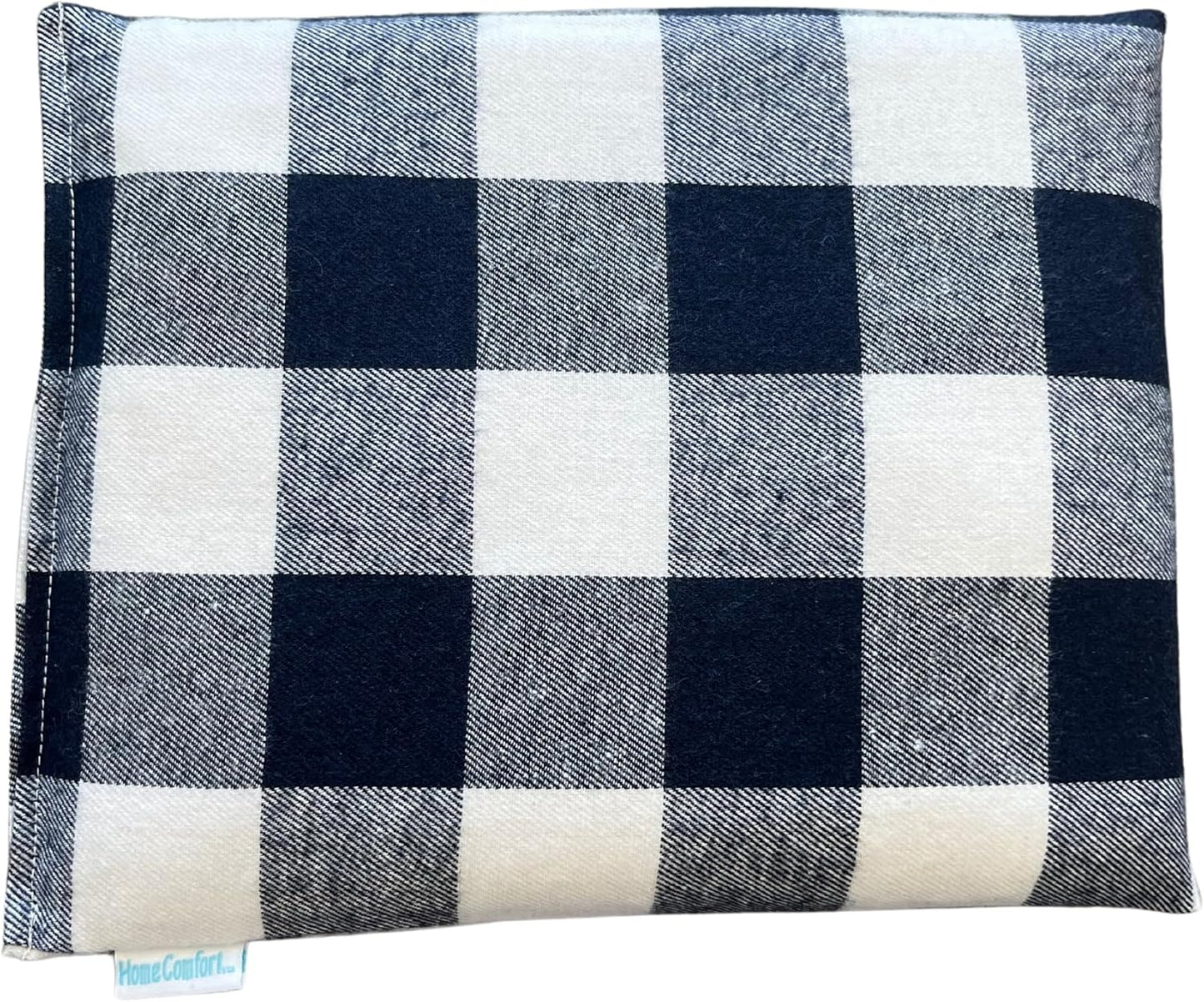 HOME COMFORT Black Plaid Regular Therapeutic Microwavable Heating & Cooling Pad – Natural Rice Pack (10x7 inches)
