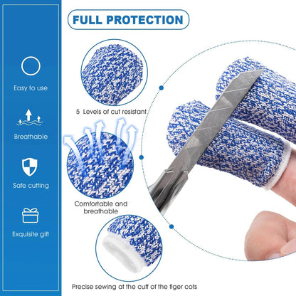 10 Pcs Finger Guard Set for Cutting Kitchen Protector Stainless Steel Knife Cot Safe Potato Butter Lettuce Crinkle Grater Vegetable Slicer Kids Chopping Tool, one size