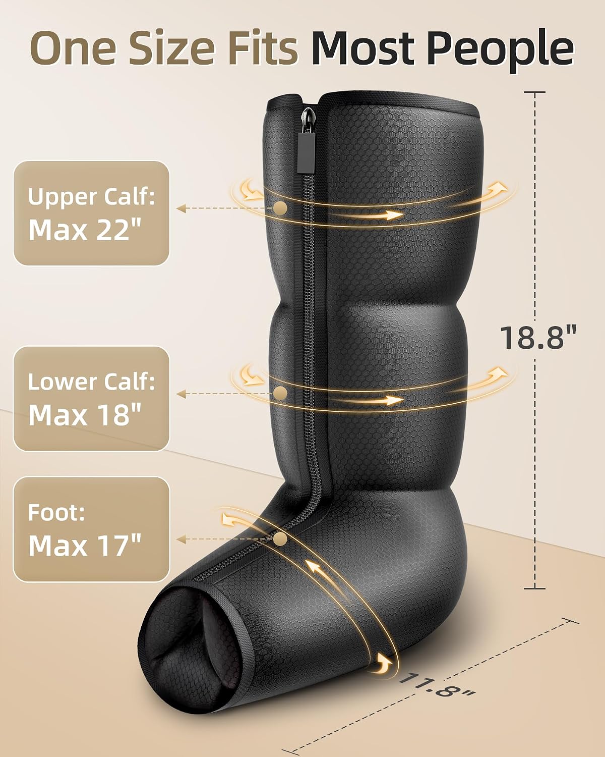 YINGGG Leg Compression Massager with Heat, Foot & Calf Massager Boots for Circulation, Professional Sequential Compression Boots with 6 Modes, 6 Intensities, 3 Heat-M03