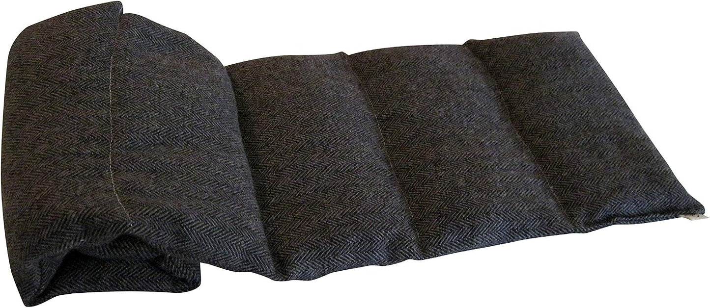 Microwavable LOVEwrap Neck & Shoulder Wrap Pad - Aroma - 6 X 24- Flax w/fine Mist of Calming Lavender Oil - subtly Scented - All Natural - Hot Cold Therapy Muscles Pain Relief - Orange Blue Flowers