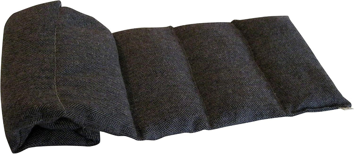 Microwavable LOVEwrap Neck & Shoulder Wrap Pad - Aroma - 6 X 24- Flax w/fine Mist of Calming Lavender Oil - subtly Scented - All Natural - Hot Cold Therapy Muscles Pain Relief - Orange Blue Flowers