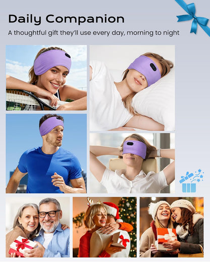 MUSICOZY Sleep Headphones Bamboo Bluetooth Headband for Side Sleepers