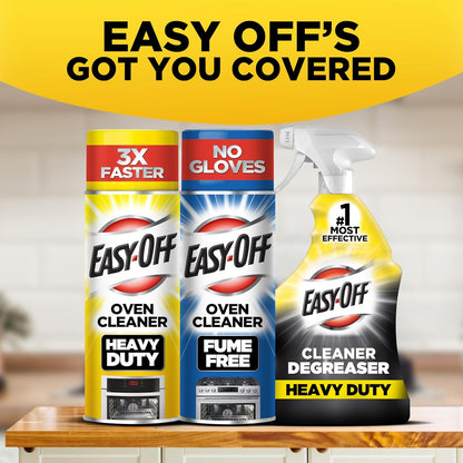 Easy Off Heavy Duty Oven Cleaner, Destroys Tough Burnt on Food and Grease, Fresh Scent, 14.5 oz Can