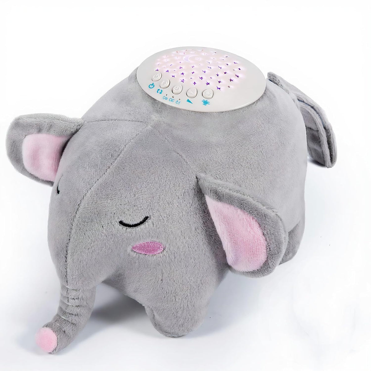 BEREST A13 White Noise Machine & Baby Sleep Soother with 15 Soothing Sounds & Projector Night Light Music Box, Cry Sensor, Rechargeable, Portable for Newborns, Toddlers, Attaches to Crib