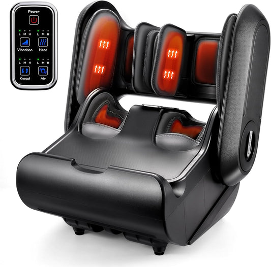 EaseZen 2 in 1 Detachable Foot and Calf Massager with Heat for Neuropathy