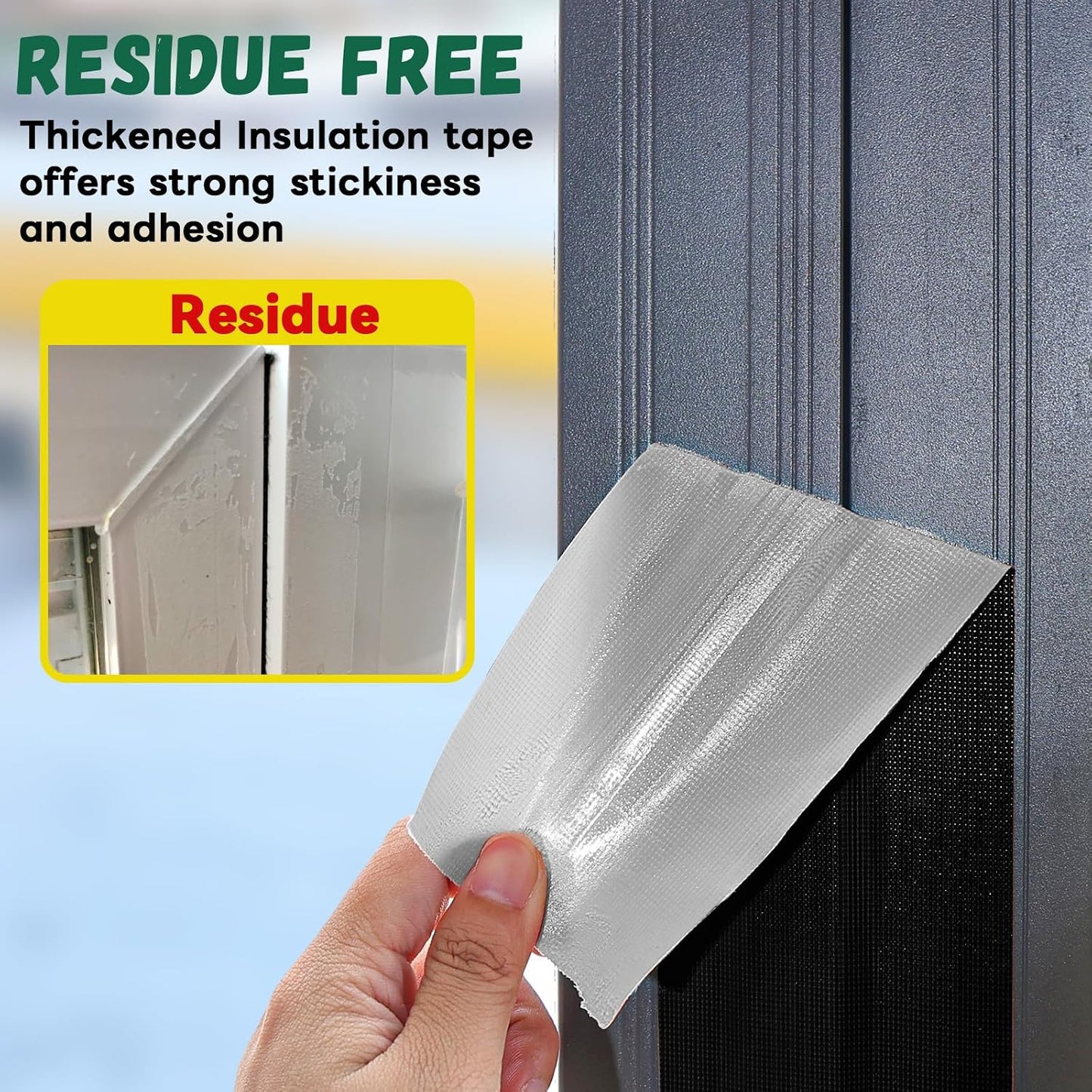 Window Sealing Tape, 20 Mil Thick Window AC Insulation Sealing Draft Tape | 3 inch X 33 FT, Blocker for Cold Heat Air, Waterproof Tape for Repair, Heavy Duty No Residue (Clear)