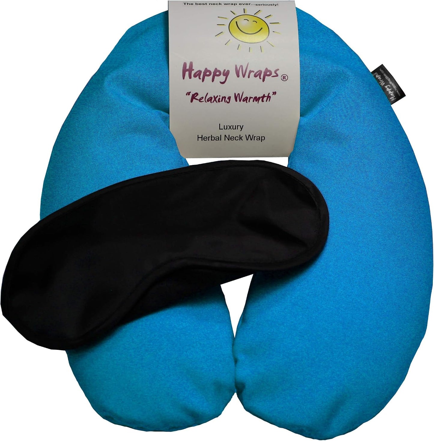Microwavable Unscented Flax Seed Neck Wrap & Free Sleep Eye Mask - Hot Cold Heating Pad for Shoulder & Neck Pain Relief Pillow - Stress & Migraine Relief - Heat or Freeze - Pink