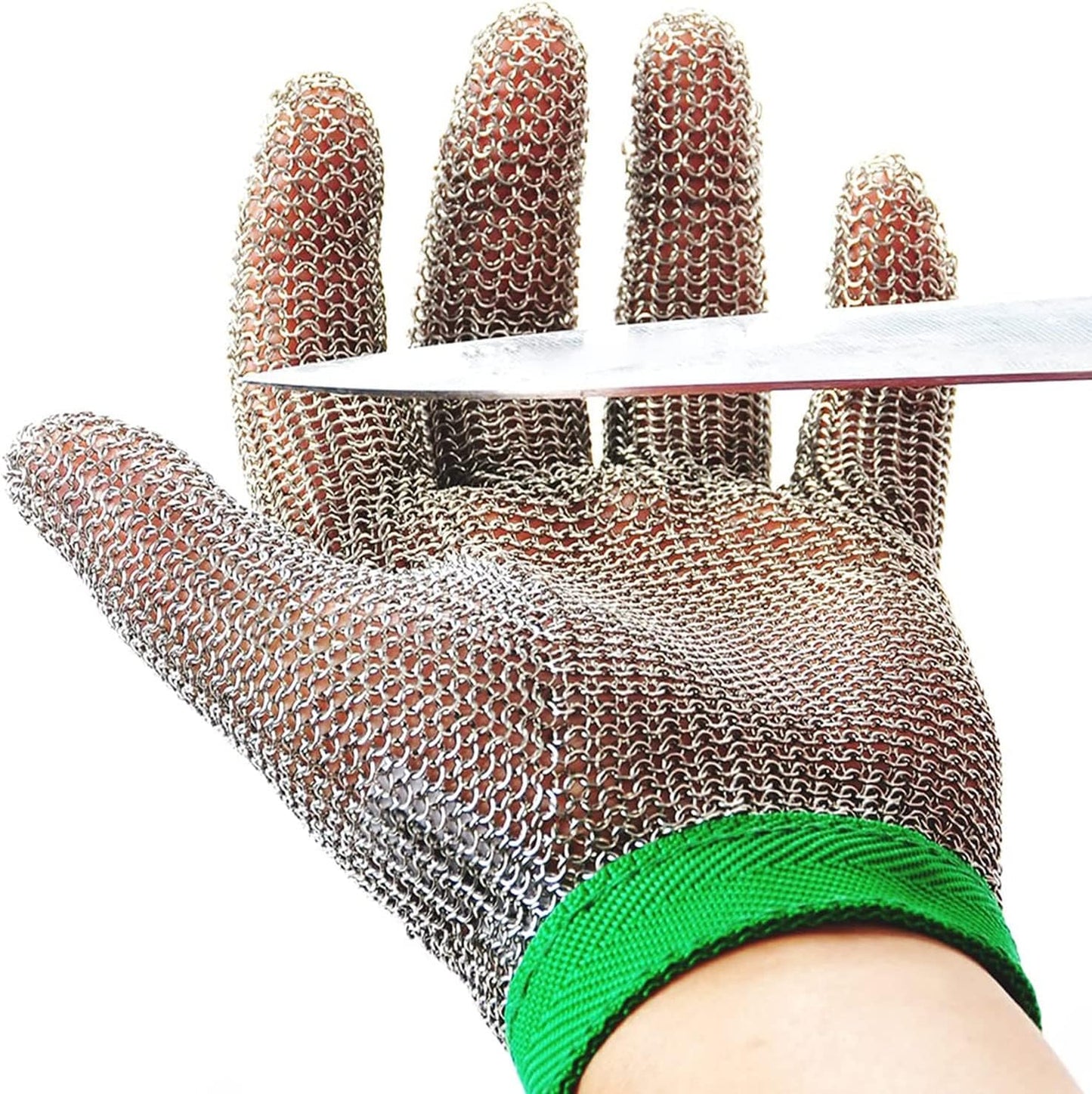 Dowellife Chainmail Glove, Cut Resistant Food Grade, Stainless Steel Mesh Metal Knife Cutting Glove for Butcher, Oyster Shucking Kitchen Mandoline Chef Slicing Fish Fillet (Medium)