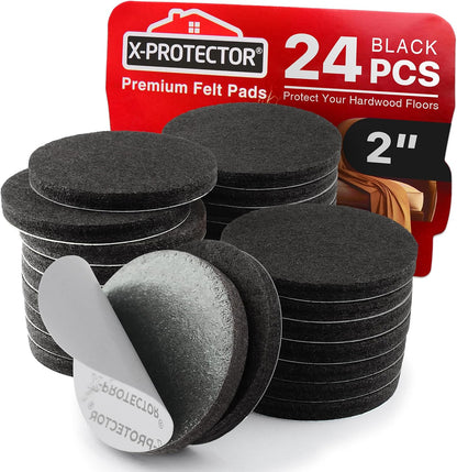 X-Protector Felt Furniture Pads - 20 PCS 6 x 1/2" - Premium Felt Strips | with Adhesive Backing - Rectangular Furniture Pads for Hardwood Floors - Cut Furniture Felt Pads to Size You Need! (Beige)