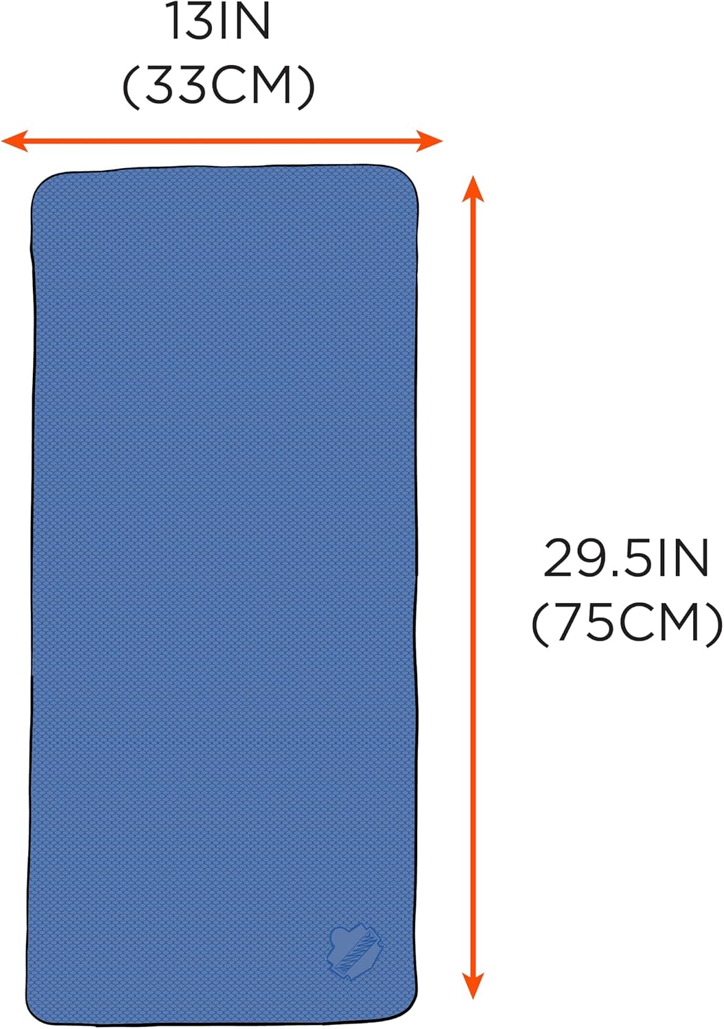 Ergodyne Chill-Its 6602 Evaporative Cooling Towel, Blue 13 inches x 29.5 inches
