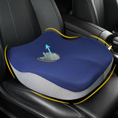 Allaboutsla Car Seat Cushion for Driving, Car Seat Pillow for Short Drivers | Ergonomic Memory Foam Seat Cushion for Pain Relief, Adult Booster Seat for Car, Butt Cushion for Car, Truck, Office, B&G