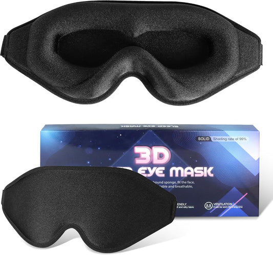 Sleep Mask for Men Women,Upgraded 3D Deep Contoured Eye Covers for Sleeping with Adjustable Strap,Block Out Light, Soft Comfort Eye Shade Cover for Travel Yoga Nap (1pcs, Pink)