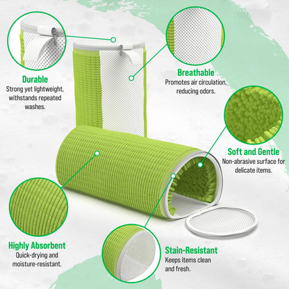 Rockin' Green Shoe Washing Machine Bag Deep Clean 1 Pack | 360° Deep Clean, Reusable, with Cleaning Fibers and Zipper, Shoe Washing Machine Bag, Sneaker Cleaning Kit