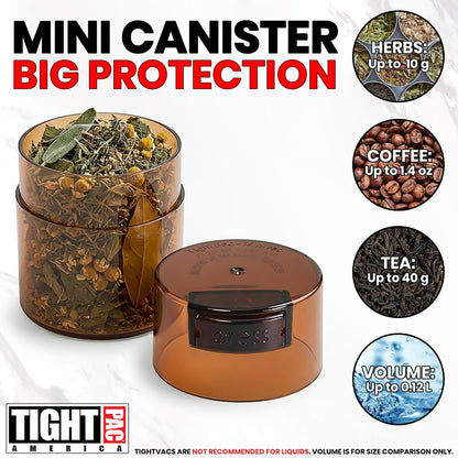 Minivac - 10g to 30 grams Airtight Multi-Use Vacuum Seal Portable Storage Container for Dry Goods, Food, and Herbs - Green Clear