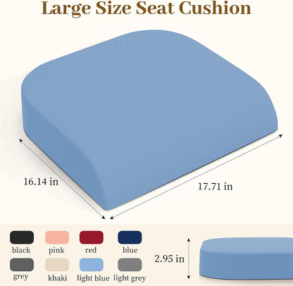 TranquilRelax Memory Foam Seat Cushion for Office Chair, 3-Inch, Black