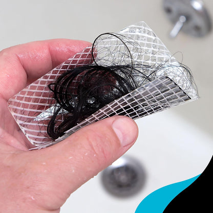TubShroom 26 Pack Square Disposable Drain Cover - Hair Catcher Mesh Sticker Strainers for Shower Bathtub and Bathroom - Hair Catcher Sticker Drain Protector - Half Year Supply