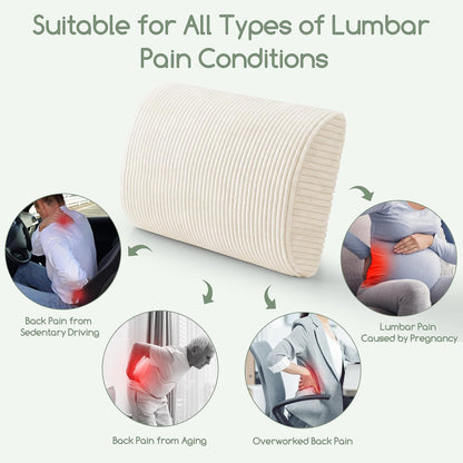 HIGOGOGO Lumbar Support Pillow for Recliner Chair/Accent Chair/Couch, Memory Foam Back Support Cushion for Elderly, Recliner Cushions for Back Rest, Pain Relief, Reading, Washable Cover, Brown