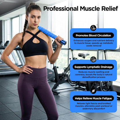 Wooden Cellulite Massage Roller for Legs and Thighs - Handheld Fascia Blaster Tool for Muscle Relief, Lymphatic Drainage & Body Sculpting - Anti Cellulite Massager for Women and Men (12 Wheel)
