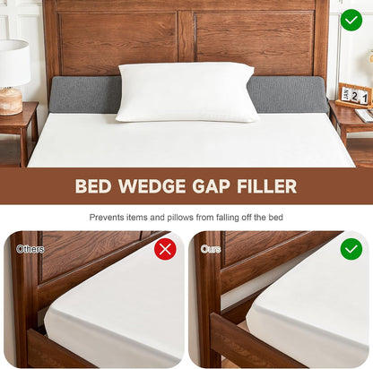 IFNOW Queen Bed Wedge Pillow(60"x6"x10"), Mattress Gap Filler 0-8", Grey