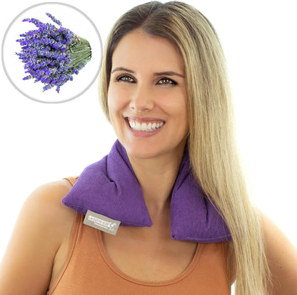 Bed Buddy Heated Aromatherapy Neck Wrap, Lavender & Mint Scented - Microwavable Hot & Cold Therapy for Sore Muscles, Stress Relief, and Relaxation - Soft Plush Fabric with Lavender and Mint