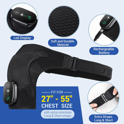 Shoulder Heating Pad with Massage , Shoulder Massager for Pain Relief