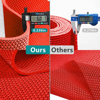 WochiTV Non Slip Drainage Mats PVC Pool Floor Mat 0.23'' Thick Outdoor Indoor Parking Space Mat for Bathroom Garage Basement Backyard Commercial Kitchen 3x16.6Ft