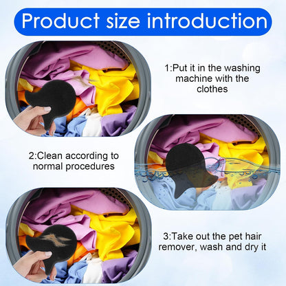 4Pcs Pet Hair Remover for Laundry, Dog & Cat Hairs Remover Tool, Reusable Catcher Effectively Removes Pet Hair, Lint and Dander from Bedding and Clothing, Suitable for Washing Machines