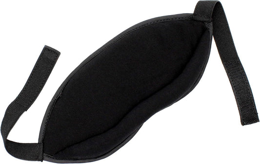 Dream Essentials Opulence Micro Plush Sleep Mask, Black Velvet Eye Mask for Sleeping with Earplugs, Front Pocket, Adjustable Strap, Soft Cotton Lining, Light Blocking Travel Accessory for Night Rest
