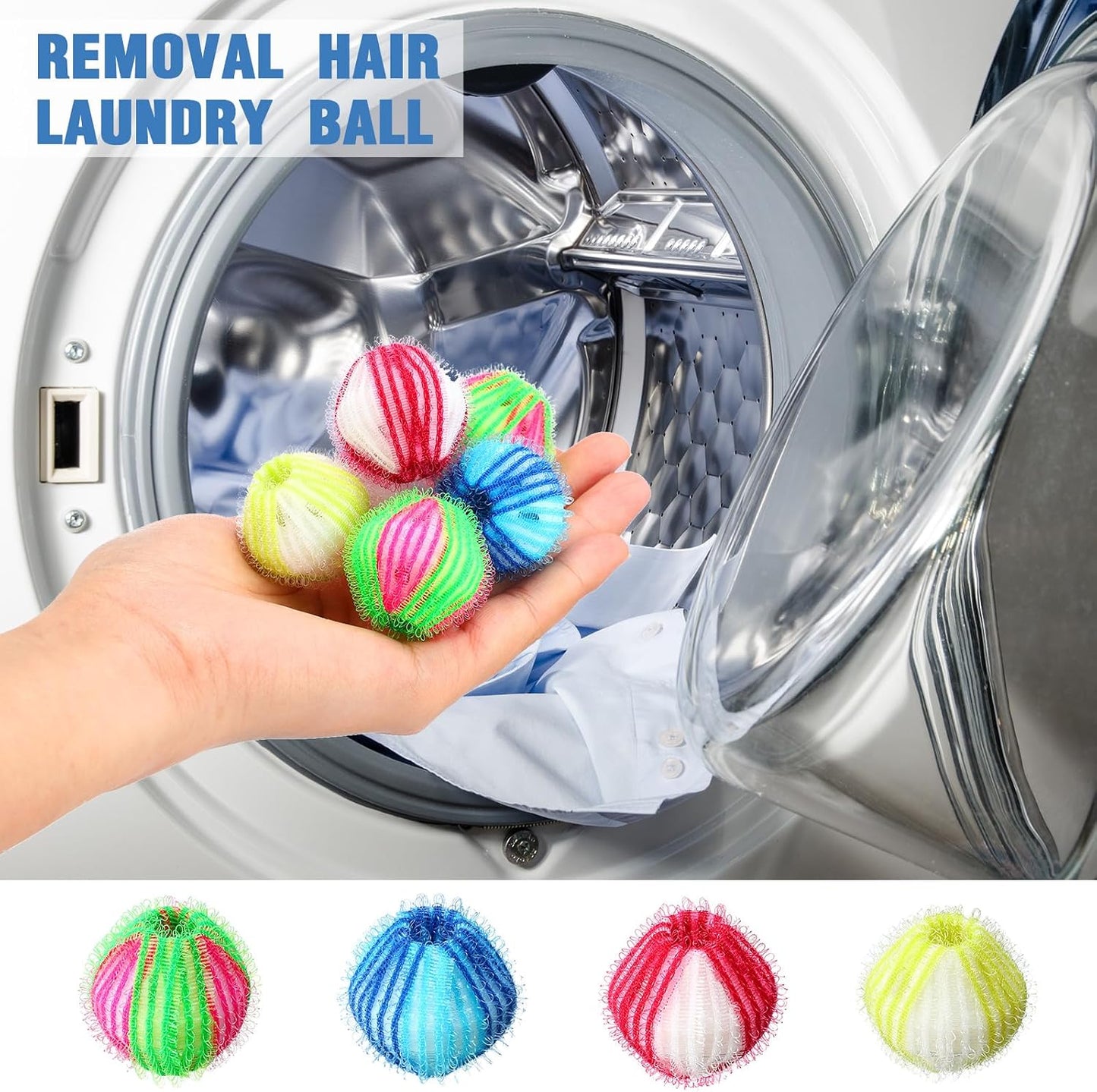 Blulu 18 Pieces Pet Hair Remover for Laundry, Classic Color | Reusable Washing Machine Hair Catcher Pet Dog Cat Fur Catcher Lint Remover from Laundry