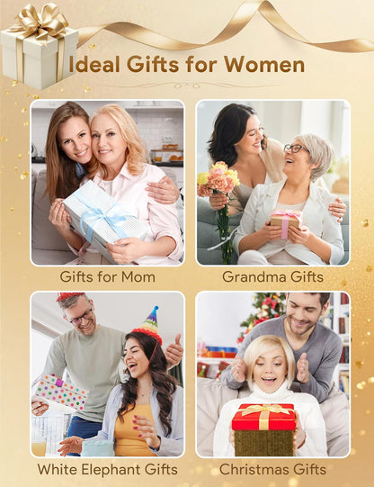 Candle Warmer Lamp Gold, Home Decor, Brithday Gifts for Women Mom | Stepless Brightness Adjustment, 24-Hr Cycle Timer, Adjustable Height for Candles, Includes 2 Bulbs, for Bedroom Living Room