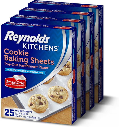 Reynolds Kitchens Air Fryer Liners Disposable, Unbleached Parchment Paper Sheets, 50 Count | Pre-Cut Disposable Parchment Paper Sheets, Fits Round and Square Air Fryers, Safe Up To 400F, Perforated For Better Airflow