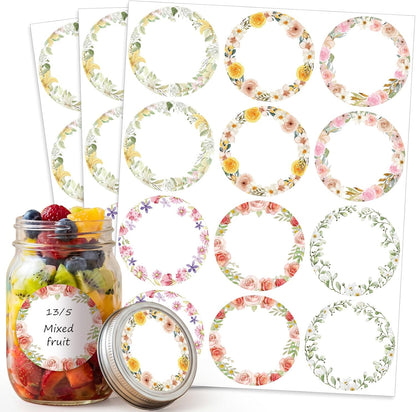 360 Pcs Canning Jar Labels, 2 Inch Round Removable Stickers, 6 Colors | Writable Labels, Easy Peel, No Residue, For Jars, Bottles, Pantry, Meal Prep, Gift Wrap And Party Favors