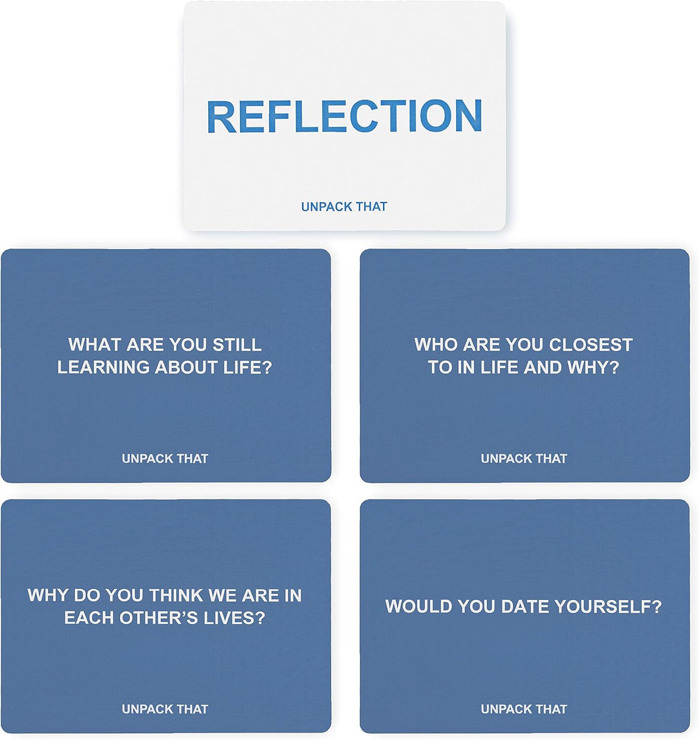 UNPACK THAT Self-Exploration Card Deck Personal Growth Cards - 100 Deep Questions for Self-Discovery, Mindfulness & Emotional Healing | Journal Prompt, for Her