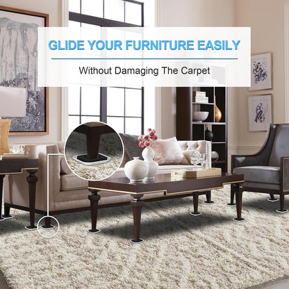 New Upgrade Furniture Sliders: Multi-Surface 3-in-1 Furniture Movers Slider | Heavy Moving Pads with 8PCS 4.3" Carpet Sliders + 4PCS Hard Floor Socks + 1 Lifter - Protect Floor and Easily Move Furniture