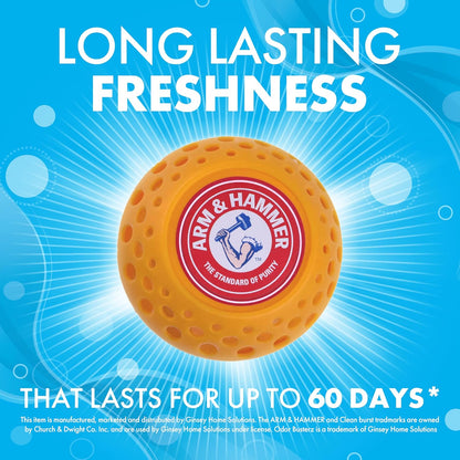 Arm & Hammer OdorBusterz® Odor Eliminator Balls, Clean Burst, 3 Count – Baking Soda Odor Control for Closets, Drawers, Hampers & Small Spaces