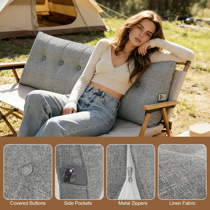 Wedge Pillow – Reading & Bed Rest Pillow for Sitting in Bed, Couch, or Floor, Multi-Purpose Headboard Wedge for Sleeping, After Surgery, Leg & Back Support, Neck Cushion & Washable Cover, Dark Gray