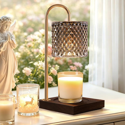 TigQiang Candle Warmer Lamp with Timer, Birthday Gifts for Women, Amber