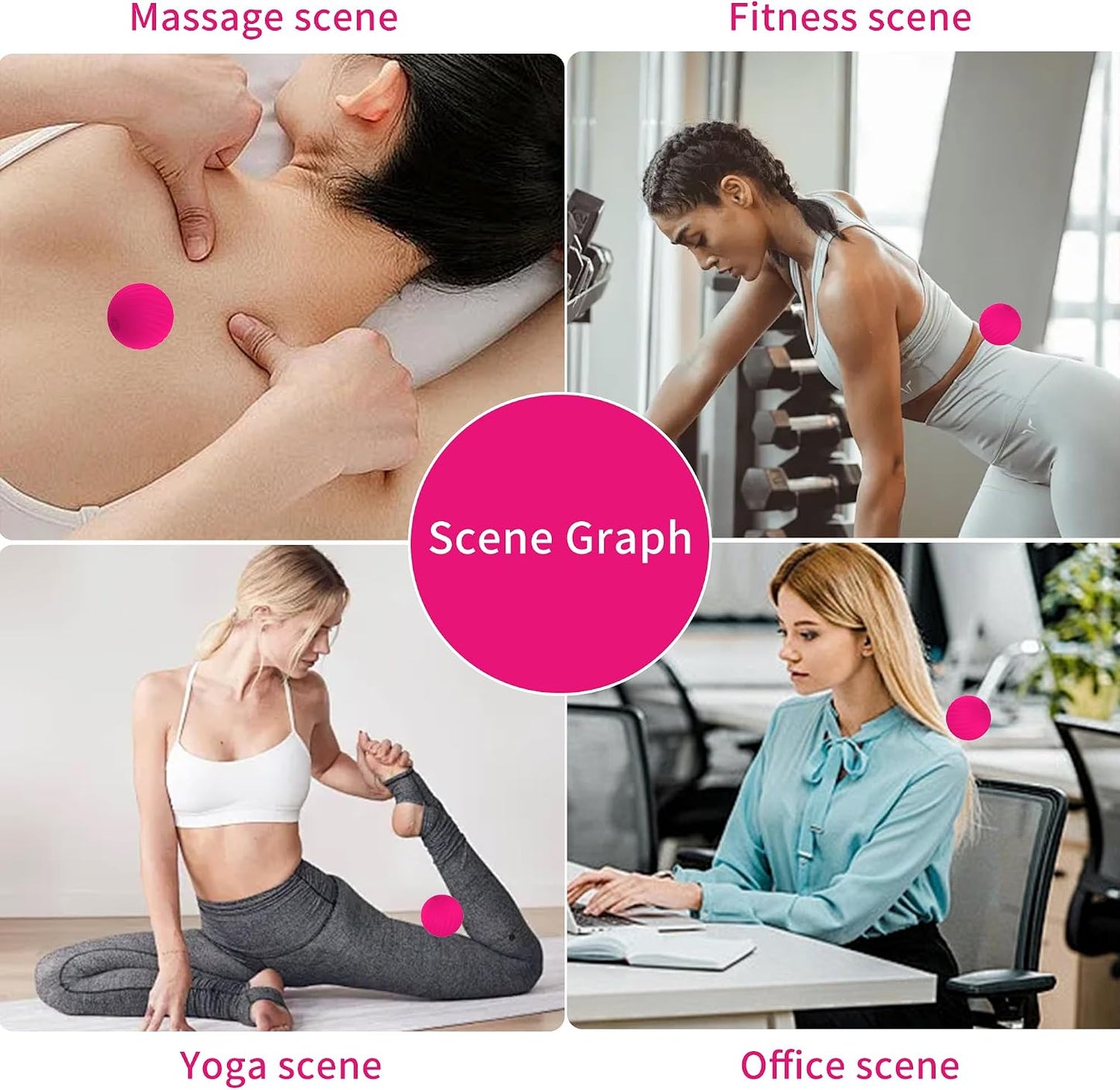 Handheld Portable Massage Electric Vibrating Waterproof Balls for Myofascial Release, Trigger Point Therapy, Muscle Knots, and Yoga Therapy, Pain Relief & Muscle Recovery. (Purple)
