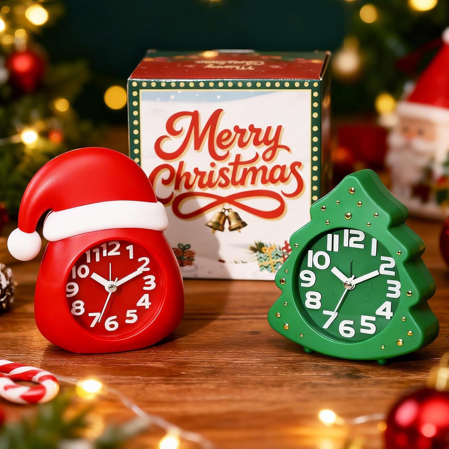 AYRELY® 4.5" Analog Alarm Clock, Small Retro Desk Clock and Table Clock | Battery Operated, Silent Metal Table Clock with Light for Living Room Decor, Bedroom, Bedside and Shelf (Orange)