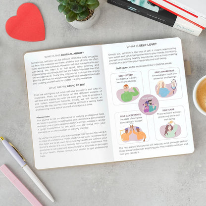 Clever Fox Self-Love Journal for Women, Gratitude, Positivity, Aquamarine | 6-month daily mental health journal with stickers, self-care, anxiety therapy, life & wellness planner for teens & adults