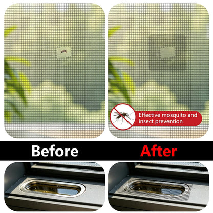 20 Sheets Window Screen Patches Repair Kit, Black 3 Sizes Window Screen Repair Kit for Mesh Screens Door, Window Drain Holes, Self-Adhesive Fiberglass Quick Screen Repair Tape