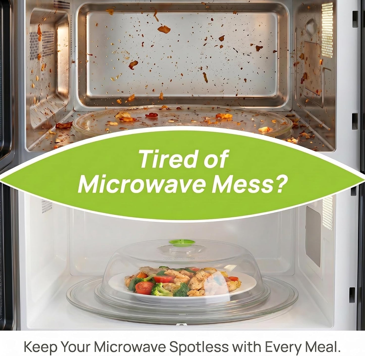 Microwave Covers 5 PCS, Microwave Splatter Cover, Dish Lid Plate Cover | Adjustable Steam Vent | Microwave Covers for Food | PP Material BPA Free | Microwave Oven Safe