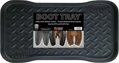 JobSite Heavy Duty Boot Tray, Multi-Purpose for Shoes, Pets, Garden - 15 x 28 Inch - 2 Trays