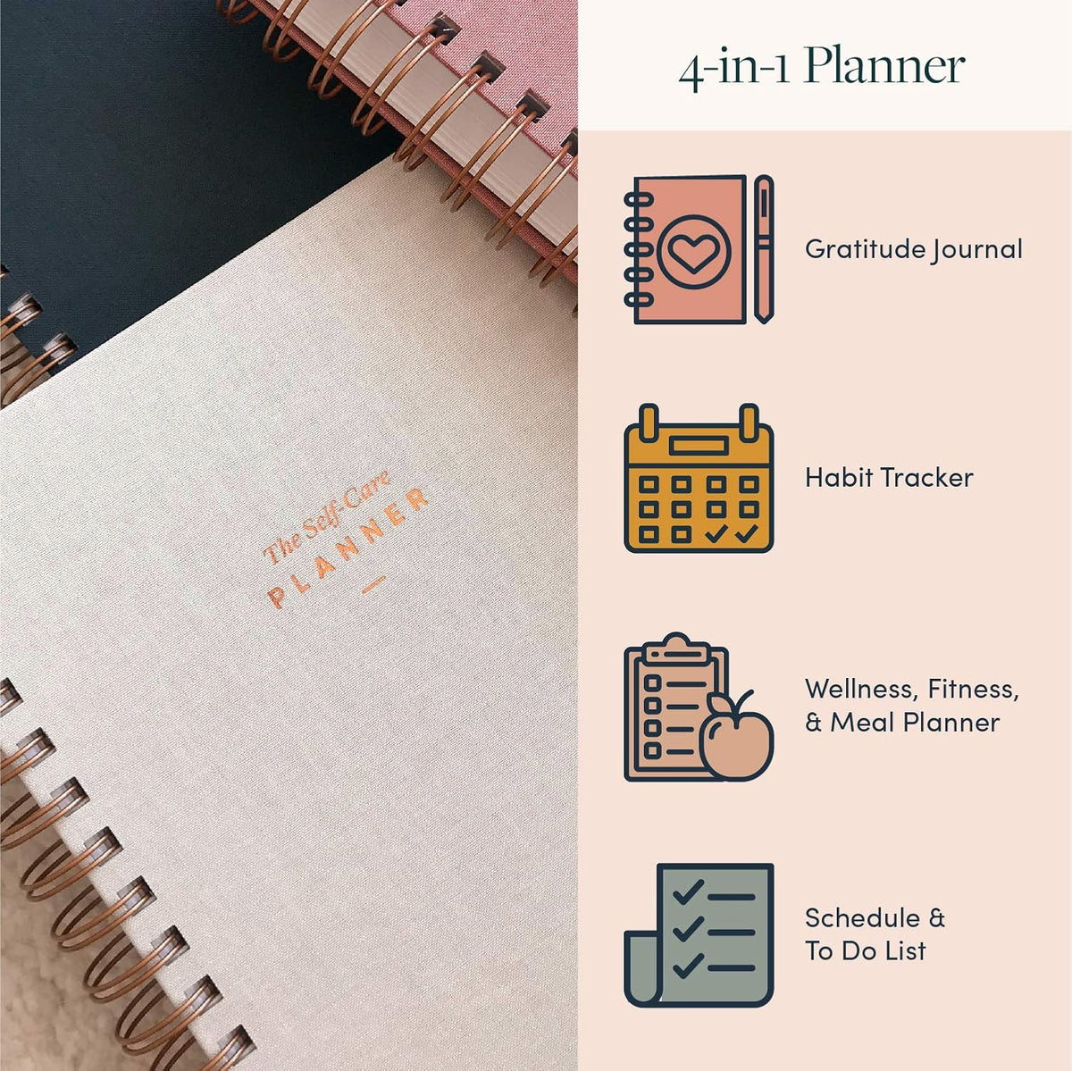 The Self-Care Planner by Simple Self - Undated 6 Month Life Planner - Daily, Monthly, Weekly - Focus on Wellness, Productivity, Achieving Goals, and Happiness (Abstract, Daily Edition: 13-Weeks)