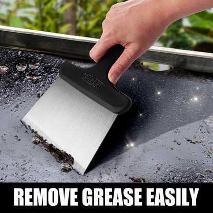 GRILLART Griddle Cleaning Kit for Blackstone, Griddle Accessories Kit | One Set for All, with High-Density Grill Stone, Thicker Griddle Scraper, Better Control Handle, For Revome Rust & Daily Clean