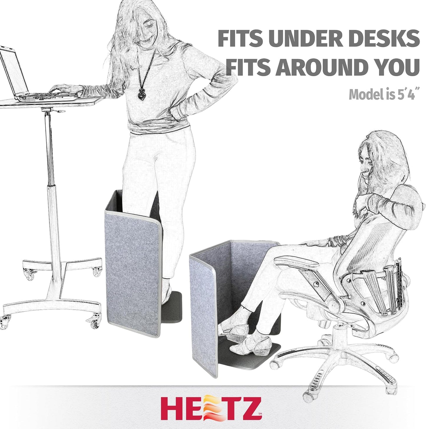 Foldable Foot & Leg Heater, Portable Under Desk Space Heater & Warmer, Heated Floor Mat, Tip-Over Protection, Auto Shutoff, Ideal for Home, Office, or Desk Use, Compact & Safe Design